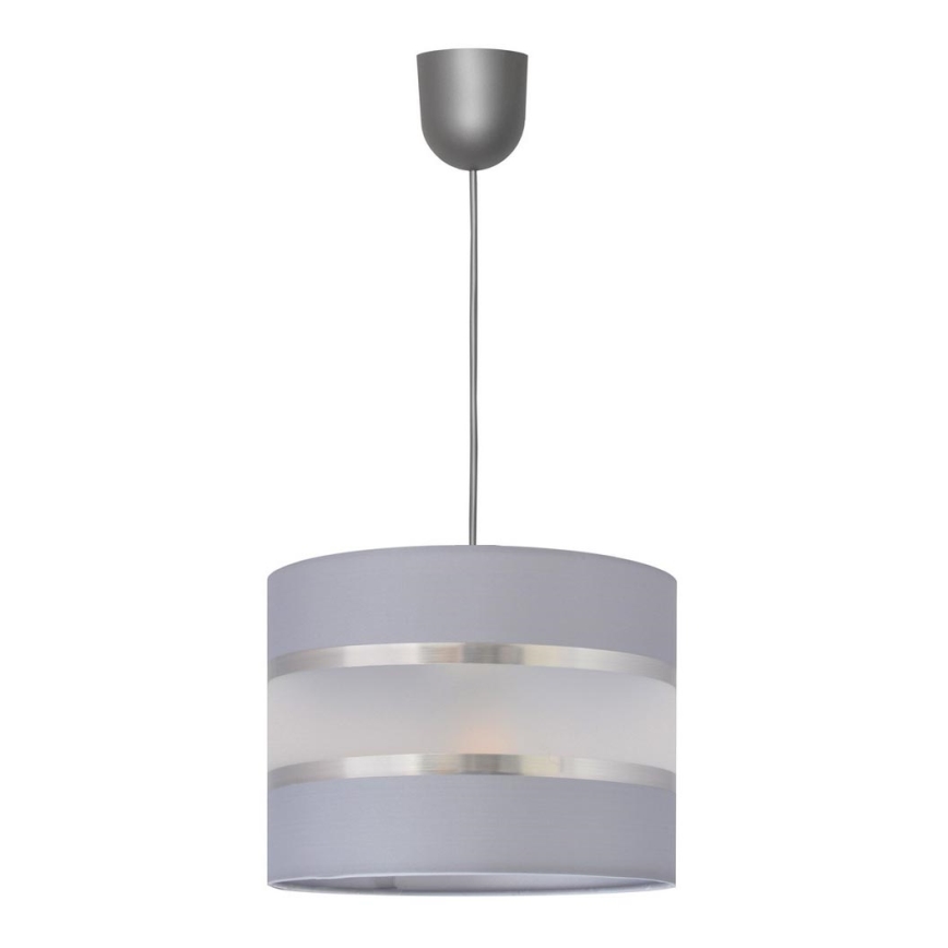 Lámpara colgante HELEN 1xE27/15W/230V diá. 20 cm gris/plata