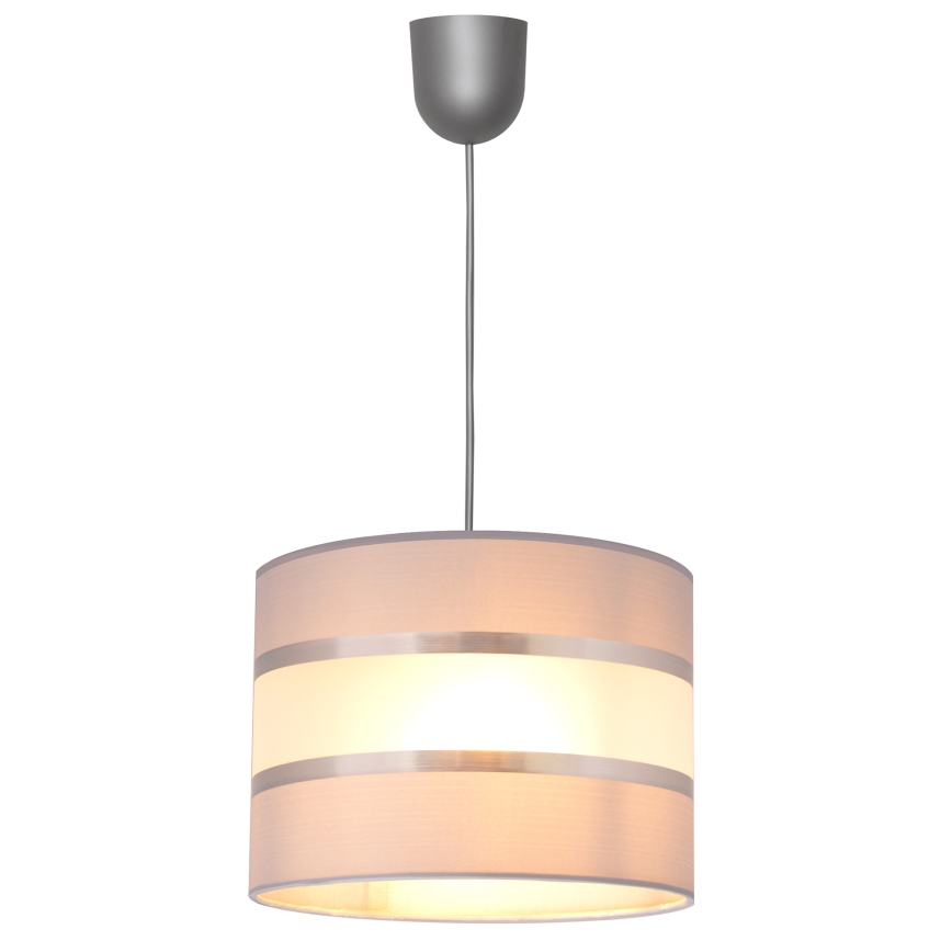 Lámpara colgante HELEN 1xE27/15W/230V diá. 20 cm gris/plata