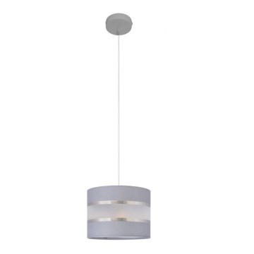 Lámpara colgante HELEN 1xE27/15W/230V diá. 20 cm gris/plata