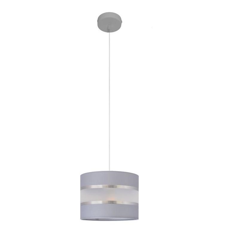Lámpara colgante HELEN 1xE27/15W/230V diá. 20 cm gris/plata