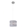Lámpara colgante HELEN 1xE27/15W/230V diá. 20 cm gris/plata