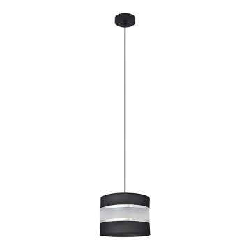 Lámpara colgante HELEN 1xE27/15W/230V diá. 20 cm negro/plata