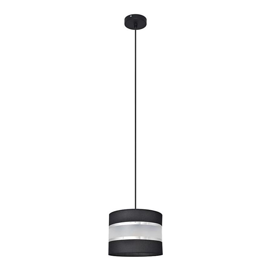 Lámpara colgante HELEN 1xE27/15W/230V diá. 20 cm negro/plata