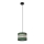 Lámpara colgante HELEN 1xE27/15W/230V diá. 20 cm verde/dorado