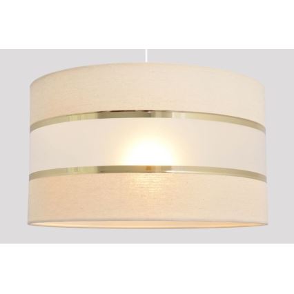 Lámpara colgante HELEN 1xE27/15W/230V diá. 35 cm color crema/dorado