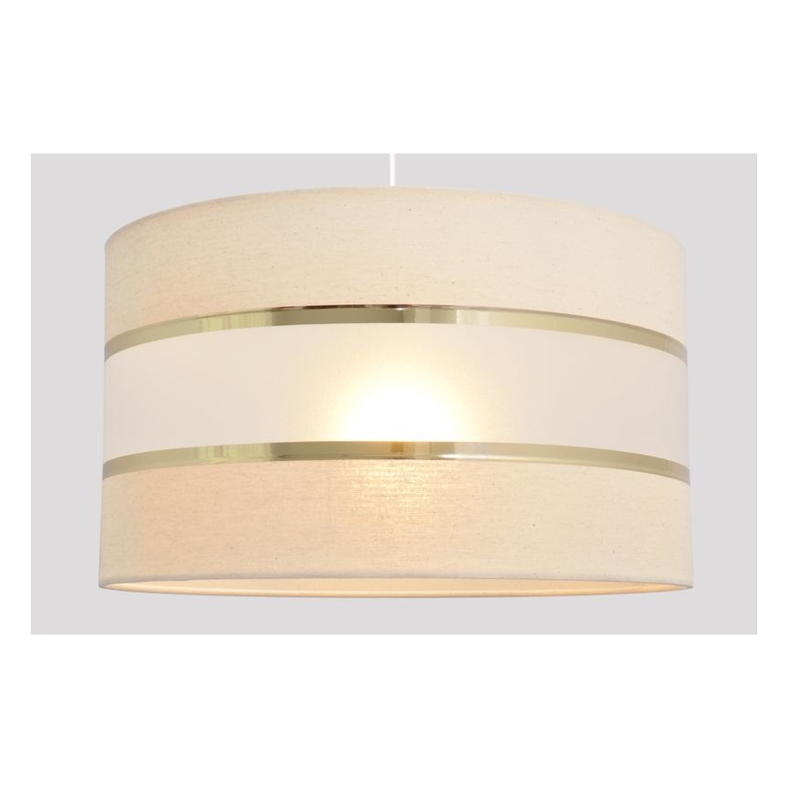 Lámpara colgante HELEN 1xE27/15W/230V diá. 35 cm color crema/dorado