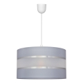 Lámpara colgante HELEN 1xE27/15W/230V diá. 35 cm gris/plata
