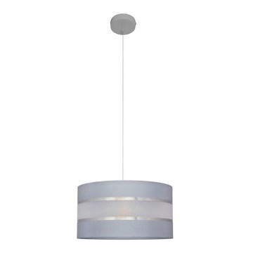 Lámpara colgante HELEN 1xE27/15W/230V diá. 35 cm gris/plata
