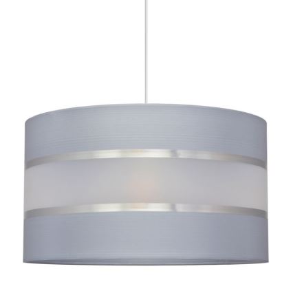 Lámpara colgante HELEN 1xE27/15W/230V diá. 35 cm gris/plata