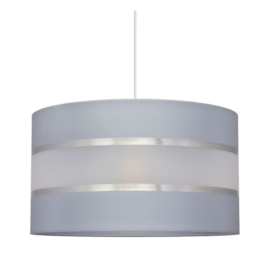 Lámpara colgante HELEN 1xE27/15W/230V diá. 35 cm gris/plata