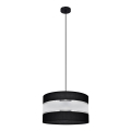 Lámpara colgante HELEN 1xE27/15W/230V diá. 35 cm negro/plata