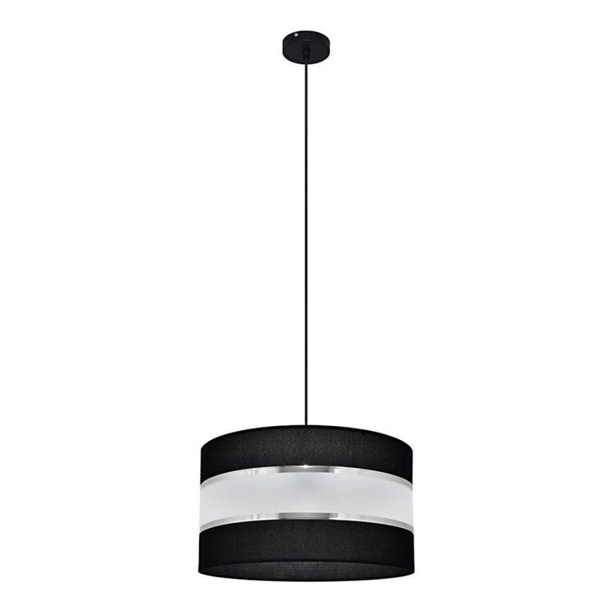 Lámpara colgante HELEN 1xE27/15W/230V diá. 35 cm negro/plata