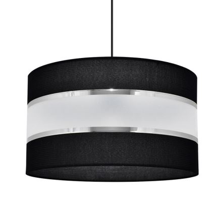 Lámpara colgante HELEN 1xE27/15W/230V diá. 35 cm negro/plata