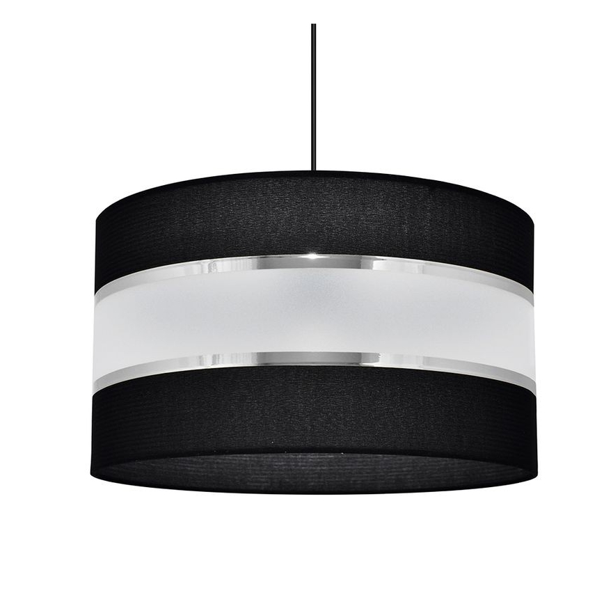Lámpara colgante HELEN 1xE27/15W/230V diá. 35 cm negro/plata