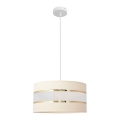 Lámpara colgante HELEN 1xE27/15W/230V diá. 40 cm color crema/dorado
