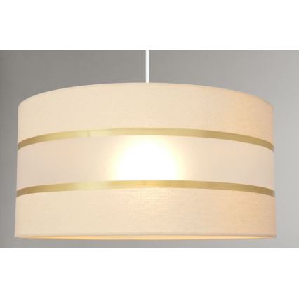 Lámpara colgante HELEN 1xE27/15W/230V diá. 40 cm color crema/dorado
