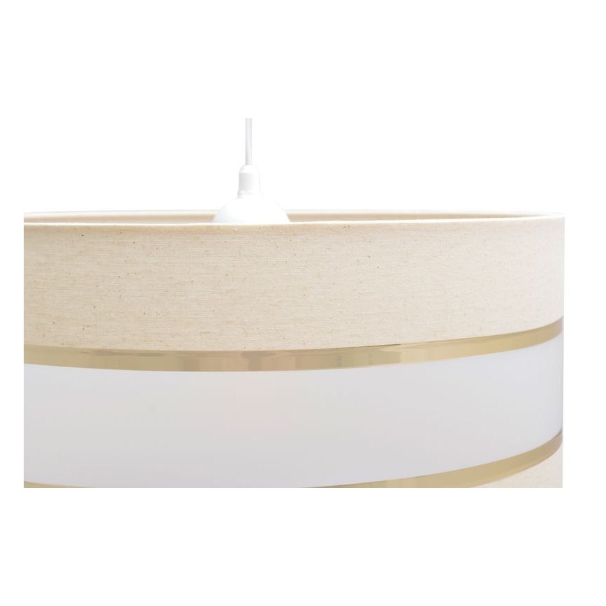 Lámpara colgante HELEN 1xE27/15W/230V diá. 40 cm color crema/dorado