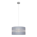 Lámpara colgante HELEN 1xE27/15W/230V diá. 40 cm gris/plata