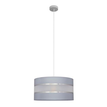 Lámpara colgante HELEN 1xE27/15W/230V diá. 40 cm gris/plata