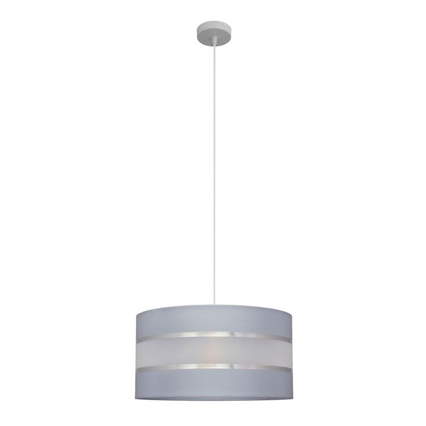 Lámpara colgante HELEN 1xE27/15W/230V diá. 40 cm gris/plata
