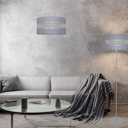 Lámpara colgante HELEN 1xE27/15W/230V diá. 40 cm gris/plata