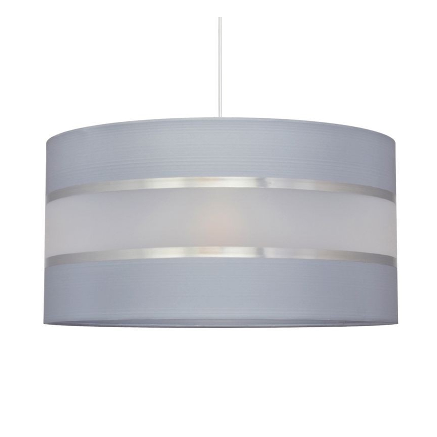 Lámpara colgante HELEN 1xE27/15W/230V diá. 40 cm gris/plata