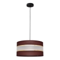 Lámpara colgante HELEN 1xE27/15W/230V diá. 40 cm marrón/negro/dorado