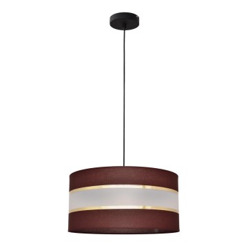 Lámpara colgante HELEN 1xE27/15W/230V diá. 40 cm marrón/negro/dorado