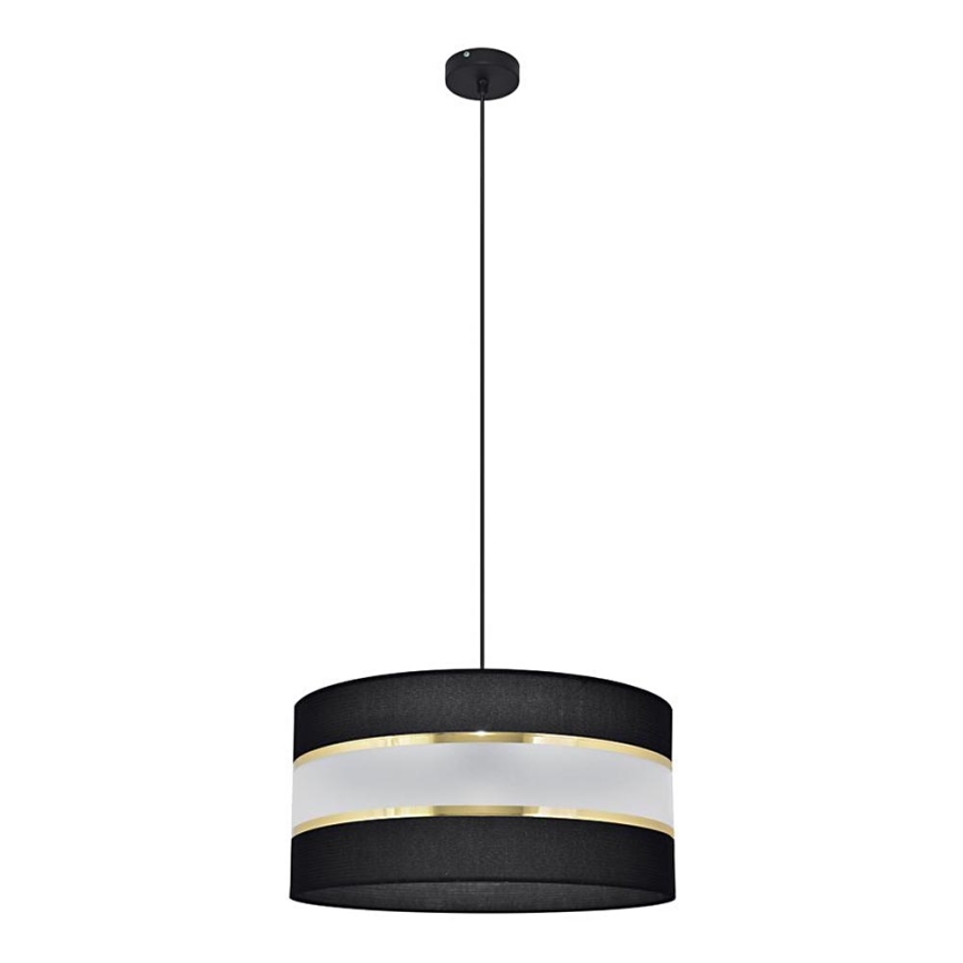 Lámpara colgante HELEN 1xE27/15W/230V diá. 40 cm negro/dorado