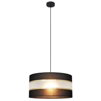 Lámpara colgante HELEN 1xE27/15W/230V diá. 40 cm negro/dorado