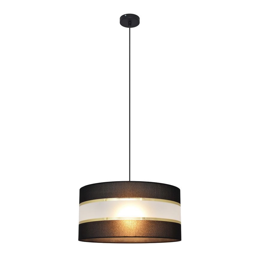 Lámpara colgante HELEN 1xE27/15W/230V diá. 40 cm negro/dorado