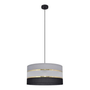 Lámpara colgante HELEN 1xE27/15W/230V diá. 40 cm negro/gris/dorado