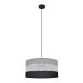 Lámpara colgante HELEN 1xE27/15W/230V diá. 40 cm negro/gris/plata