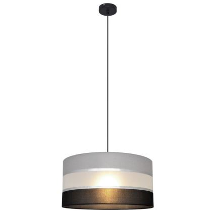 Lámpara colgante HELEN 1xE27/15W/230V diá. 40 cm negro/gris/plata