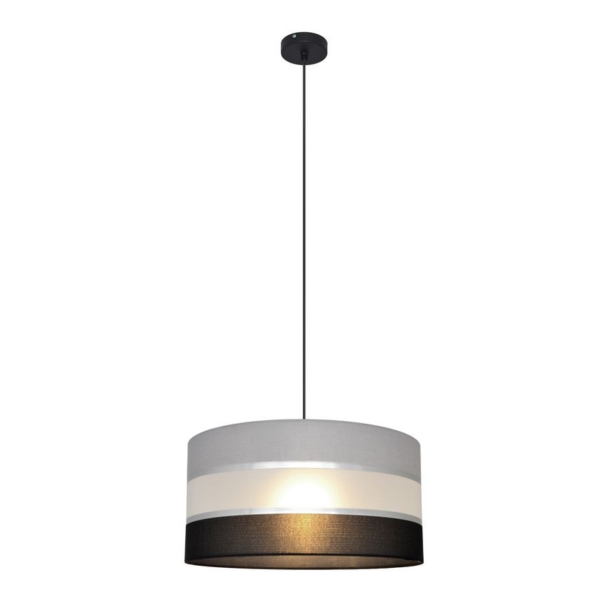 Lámpara colgante HELEN 1xE27/15W/230V diá. 40 cm negro/gris/plata