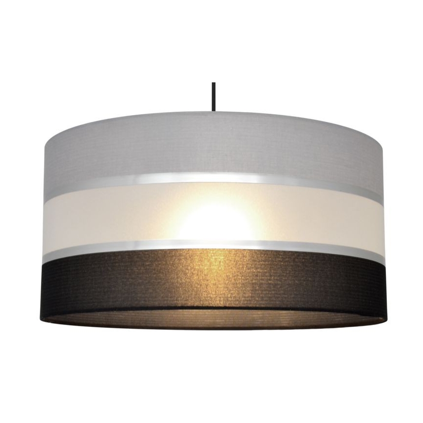 Lámpara colgante HELEN 1xE27/15W/230V diá. 40 cm negro/gris/plata