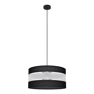 Lámpara colgante HELEN 1xE27/15W/230V diá. 40 cm negro/plata