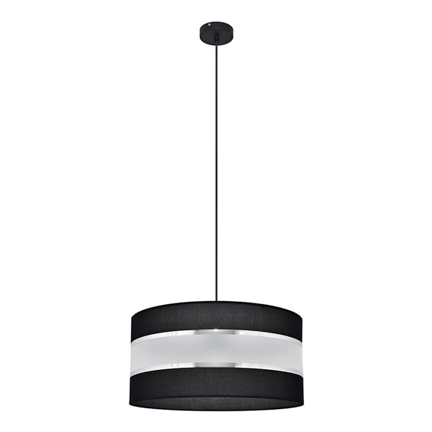Lámpara colgante HELEN 1xE27/15W/230V diá. 40 cm negro/plata
