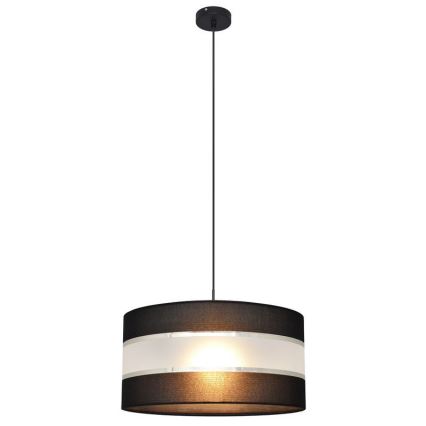 Lámpara colgante HELEN 1xE27/15W/230V diá. 40 cm negro/plata
