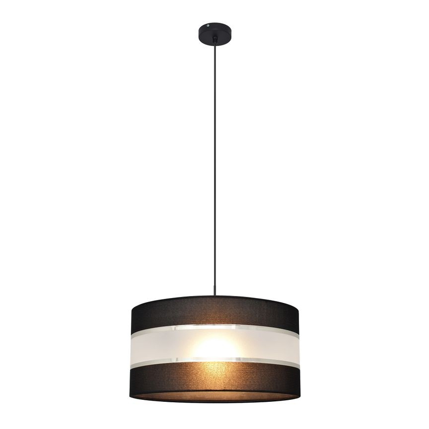 Lámpara colgante HELEN 1xE27/15W/230V diá. 40 cm negro/plata