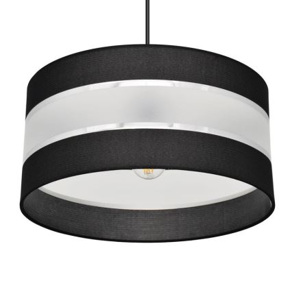 Lámpara colgante HELEN 1xE27/15W/230V diá. 40 cm negro/plata