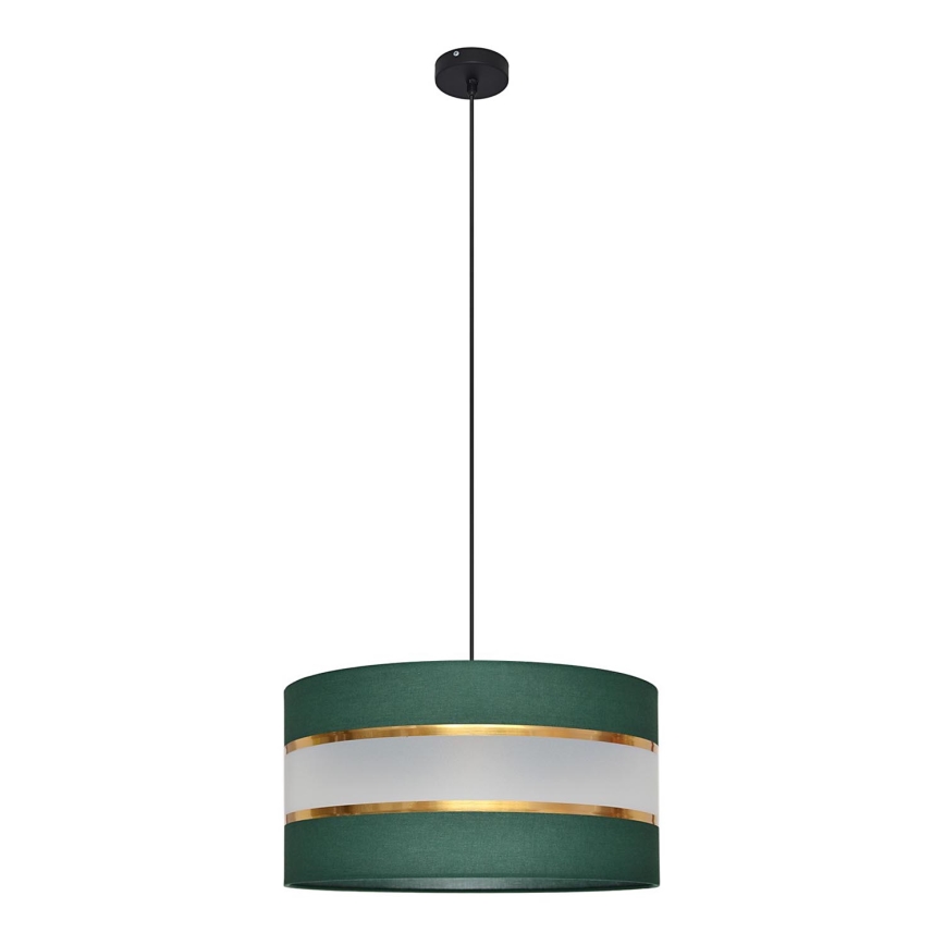 Lámpara colgante HELEN 1xE27/15W/230V diá. 40 cm verde/dorado