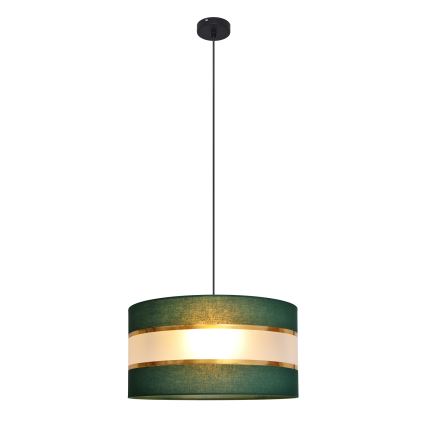 Lámpara colgante HELEN 1xE27/15W/230V diá. 40 cm verde/dorado