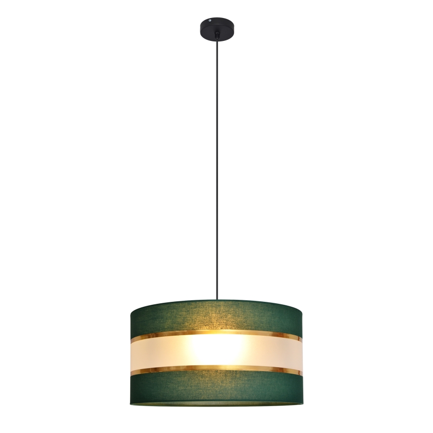 Lámpara colgante HELEN 1xE27/15W/230V diá. 40 cm verde/dorado