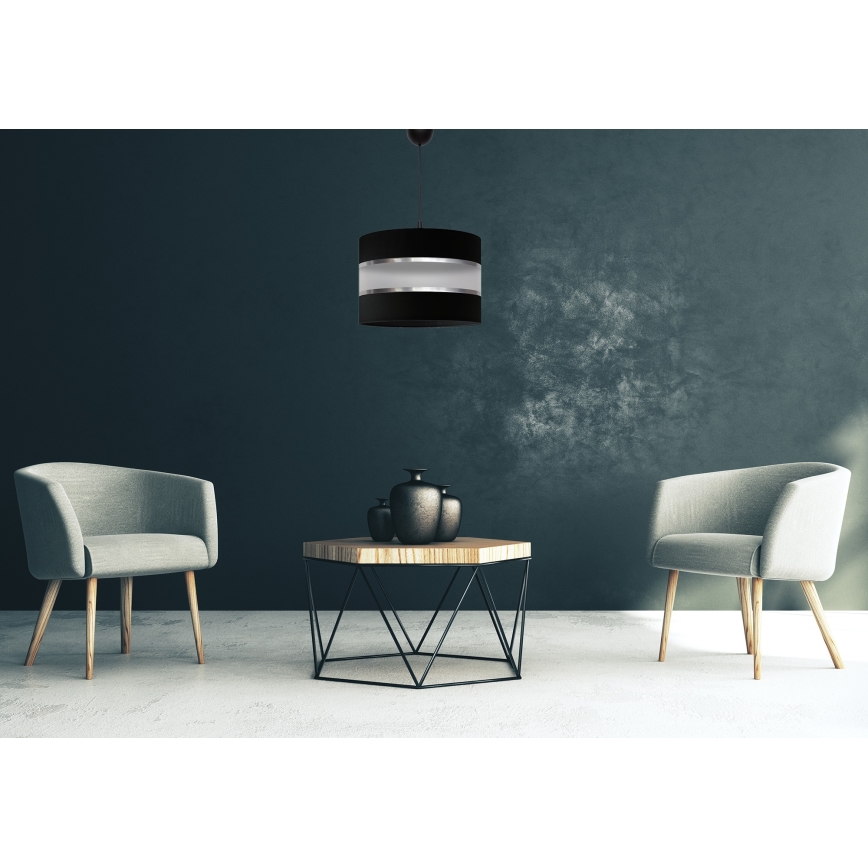 Lámpara colgante HELEN 1xE27/15W/230V negro