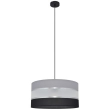 Lámpara colgante HELEN 1xE27/60W/230V diá. 40 cm negro/gris/plata