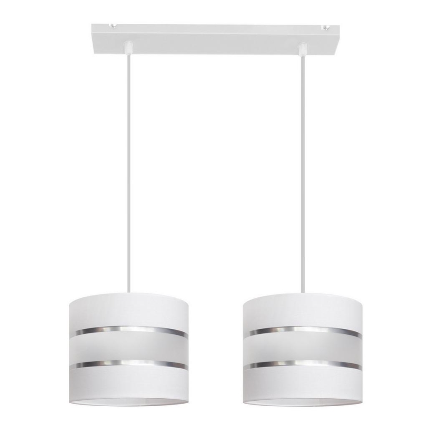 Lámpara colgante HELEN 2xE27/15W/230V blanco