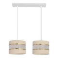 Lámpara colgante HELEN 2xE27/15W/230V crema