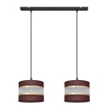 Lámpara colgante HELEN 2xE27/15W/230V marrón/negro/dorado