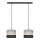 Lámpara colgante HELEN 2xE27/15W/230V negro/gris/dorado